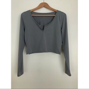 Lululemon Cropped Henley Long Sleeve